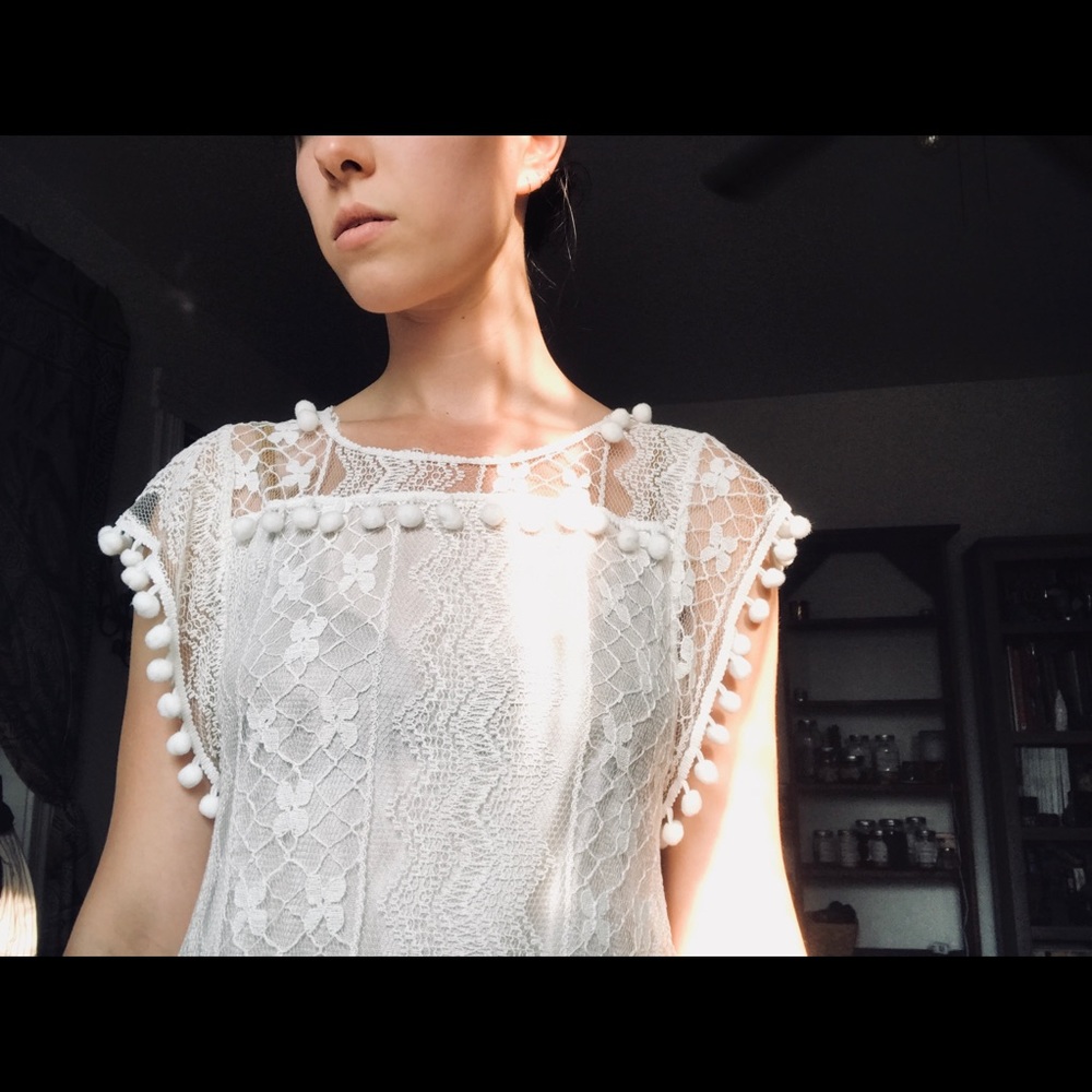 Semi-Sheer Lace Sheath Dress with Light Slip